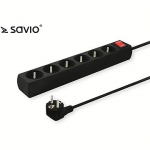 Savio Power strip with anti-surge protection 6 outlets with ground wire, 5m Savio LZ-04 SAVIO LZ-04