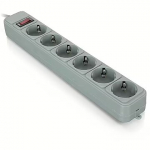 Gembird SPG6-B-10C, 6 Sockets, 3m, Grey SPG6-B-10C