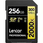 Lexar Professional 2000x, SDXC, 256GB, UHS-II, U3, V90 LSD2000256G-BNNNG