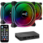 AeroCool Astro 12 Pro ARGB, 3 Pack + Controller, Black ACF3-AT10217.02