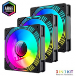 Gamemax KF300R BK, Reverse Blade, Black, 3 Pack KF300R BK