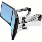 Ergotron LX Dual Side-by-Side Desk Mount Arm, up to 27" 45-245-026