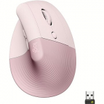 Logitech Lift Vertical Mouse, Wireless, Right Handed, Rose 910-006478