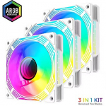 Gamemax KF300R WH, Reverse Blade, White, 3 Pack KF300R WH