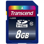 Transcend SDHC, 8GB, MLC, Class 10 TS8GSDHC10
