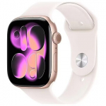 Apple Watch Series 11, GPS, Rose Gold Aluminium, Light Blush Sport Band (S/M) - 42mm MEU04MP/A