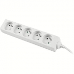 Lanberg PS0-05E-0150-W, 5 sockets, 1.5m, White PS0-05E-0150-W