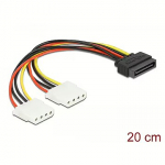 Delock SATA to 2x Molex, 0.2m 65159