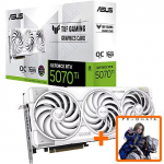 Asus GeForce RTX 5070 Ti, 16GB GDDR7, TUF Gaming White OC (DLSS 4) TUF-RTX5070TI-O16G-WHITE-GAMING