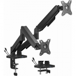 Gembird Adjustable desk 2-display mounting arm with USB ports, 17-32" MA-DA2U-01