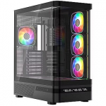 Modecom Volcano AQ200 ARGB, Tempered Glass, Black MC-A-AQ200-4FA-B