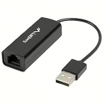 Lanberg USB-A 2.0 to RJ45 Adapter, Ethernet 100Base-TX, Black NC-0100-01
