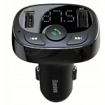 Baseus T-Typed CCTM-01 Car FM Transmitter 3.4A / USB Flash / SD / Bluetooth 4.2 Black CCTM-01