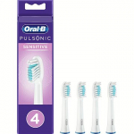 Braun toothbrush heads Pulsonic Sensitive, 4pcs, White SR32-4S