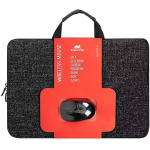 Rivacase Anvik Sleeve + mouse, 15.6", Black 7916
