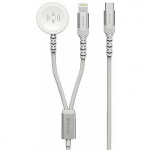 Swissten Wireless Charger 2in1 Apple Watch and Lightning USB-C 1.2m 22065503
