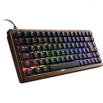 Sharkoon SKILLER SGK50 S3 Wood PBT (wood/black, US layout, Gateron G Pro 3.0 Yellow) 4044951042753