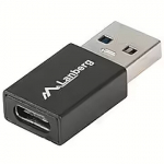 Lanberg USB-A to USB-C Adapter, Black AD-UC-UA-01