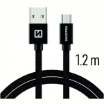 Swissten USB-A to Micro USB, 1.2m SW-QU-MICR-USB-1.2-BK