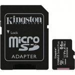 Kingston Canvas Select Plus, microSDXC, 64GB, Class 10, UHS-I, U1, V10 +Adapter SDCS2/64GB