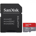 Sandisk Ultra, microSDHC, 32GB, UHS-I, U1, V10 +Adapter SDSQUA4-032G-GN6IA