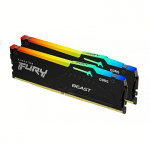 Kingston FURY Beast RGB Black, DDR5, 32GB, 5200MT/s, CL40, Kit of 2 KF552C40BBAK2-32