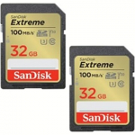 Western Digital Extreme, 2Pack, SDHC, 32GB, Class 10, UHS-I, U3, V30 SDSDXVT-032G-GNCI2