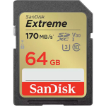 SanDisk Extreme, SDXC, 64GB, UHS-I, U3, V30, Openbox SDSDXV2-064G-GNCIN_openbox