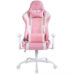 Deltaco PCH80 Gaming chair, Pink/White 7333048057242