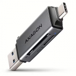 Axagon CRE-DAC External, Type-C+Type-A 2-slot SD/microSD CRE-DAC