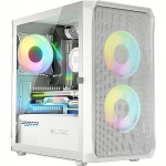 Logic Portos ARGB Mini, Tempered Glass, White AM-PORTOS-20-0000000-0002