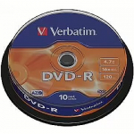 Verbatim DVD-R AZO 4.7GB 16x 10 Pack Spindle 43523