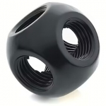 Bitspower Matt Black Q Plus-Block BP-MBFMB