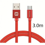 Swissten USB-A to Micro USB, 3m SW-QU-MICR-USB-3.0-R