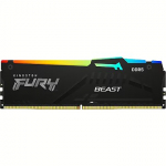 Kingston FURY Beast RGB Black, DDR5, 16GB, 5600MT/s, CL40, Single stick KF556C40BBA-16