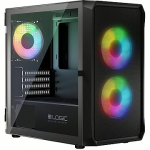 Logic PORTOS ARGB MINI BLACK, Tempered Glass, White AM-PORTOS-10-0000000-0002