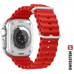 Swissten Silicone Band, 42/44/45/49mm, Red - for Apple Watch 1/2/3/4/5/6/7/8/SE/SE2022 46000402