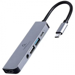 Cablexpert A-CM-COMBO5-02 USB Type-C 5-in-1 multi-port adapter (Hub + HDMI + PD + stereo audio) | A-CM-COMBO5-02