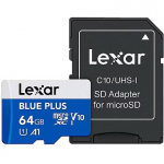 Lexar Blue Plus, microSDXC, 64GB LMSBLPL064G-BNANG