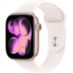 Apple Watch Series 11,&nbsp;GPS, Rose Gold Aluminium, Light Blush Sport Band (S/M) - 46mm MEV64MP/A