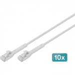 Digitus CAT 6A F-FTP BENDABL 15M GR10X COOPER TPELSZH AWG 32/7 GREY 10X DK-1632-A-015B-10