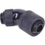 Alphacool 16/10 compression fitting 45&deg; revolvable G1/4, Deep Black 62374