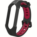 Tech-Protect Silicone band, Black/Red - for Xiaomi Mi Smart 5/6  6216990211591