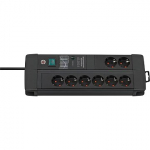 Brennenstuhl Premium-Line Power Strip 8-way with overvoltage protection, 3m, Black 1256000698