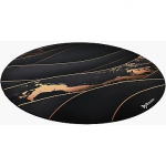 Arozzi ZONA Round Floor Pad, Black/Gold AZ-ZONA-PAD-BKGD