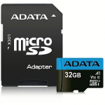 ADATA microSDHC, 32GB, Class10 + SD Adapter AUSDH32GUICL10A1-RA1