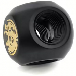 Bitspower Carbon Black T-Block 3x IG 1/4" BP-CBTMB