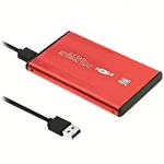 Qoltec Ext. HDD Case HDD/SSD Red 51860