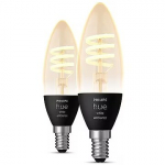 Philips Philips Hue White Ambiance, E14, filament, white, 2 pcs - Smart light 929003145202