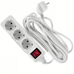 Bellight Extension cord with 3 sockets, 5m, White 5901854565552